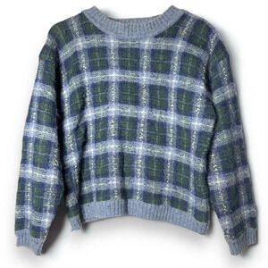 VTG Northern Reflections Wool Blend Sweater Women’s S Plaid Checkered 80s/90s